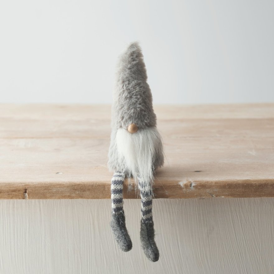 Grey Gonk With Fluffy Hat - Party Seasons