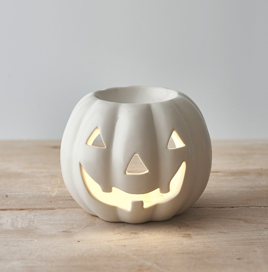 White Pumpkin Oil Burner - Party Seasons
