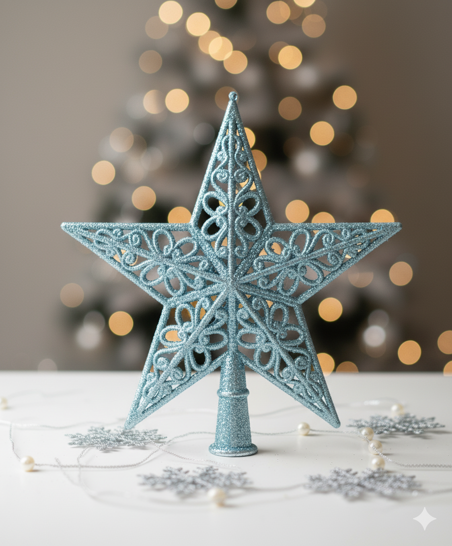 Glitter Star Tree Topper