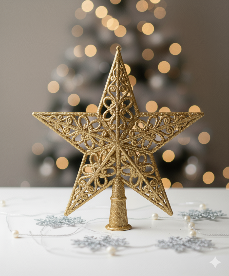 Glitter Star Tree Topper