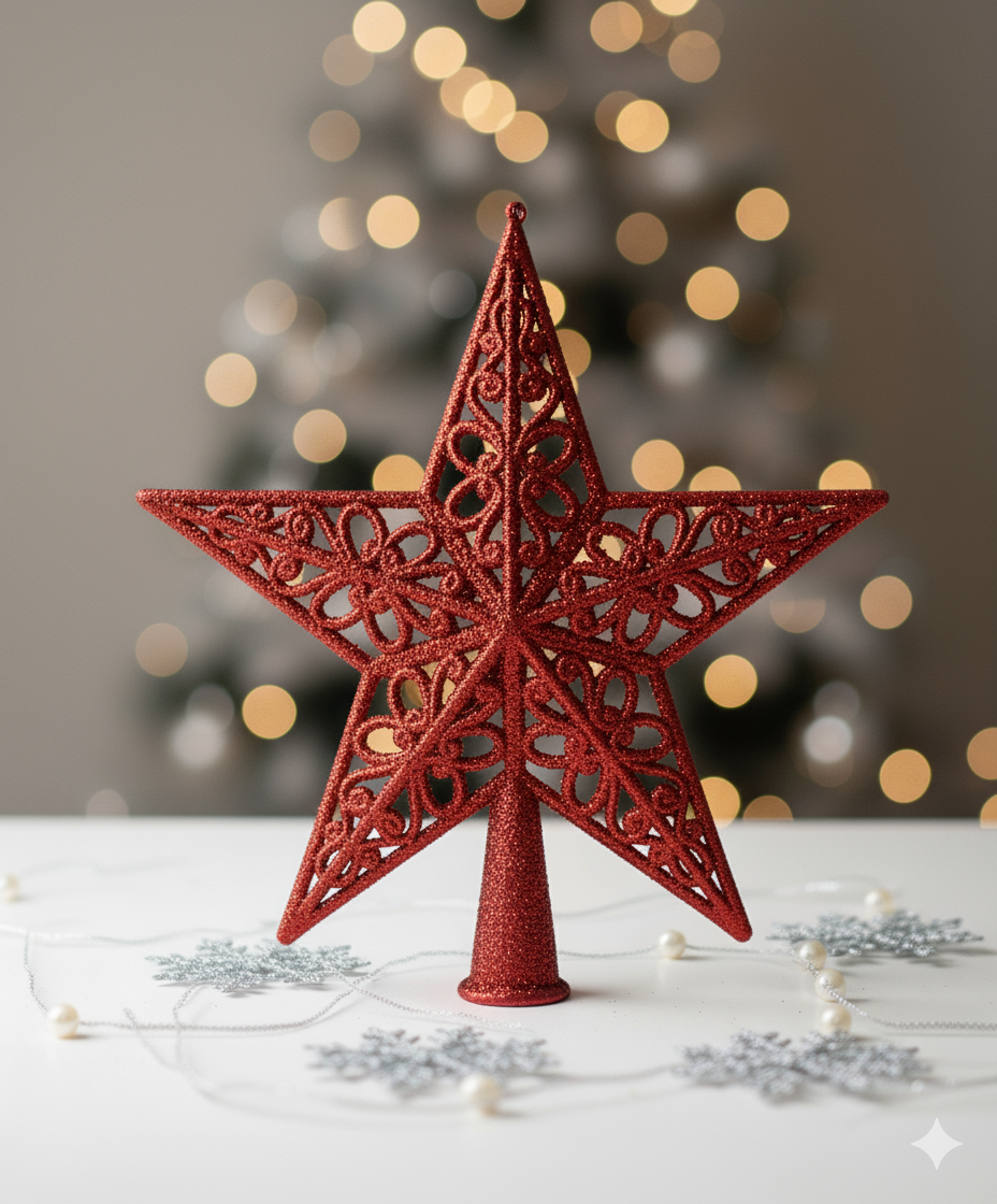 Glitter Star Tree Topper
