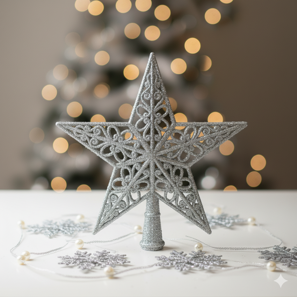 Glitter Star Tree Topper