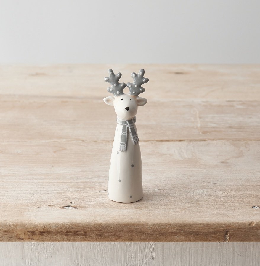 Grey Dotty Reindeer, 11.5cm