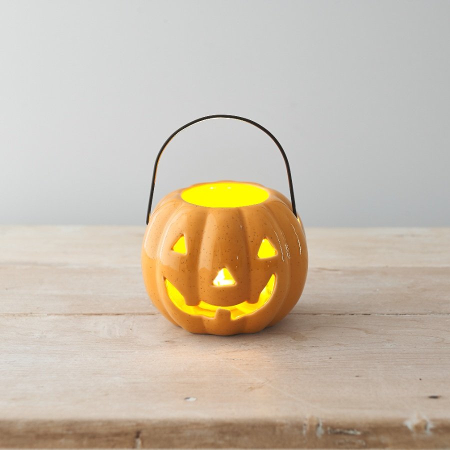Orange Speckle Pumpkin Lantern - Party Seasons