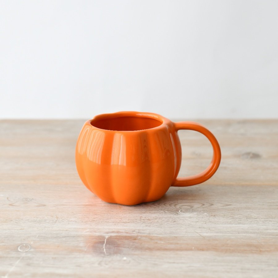 Pumpkin Shaped Orange Mug - Party Seasons